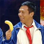 吃香蕉QQ表情gif搞笑图片