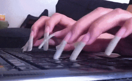 九阴白骨爪打字法QQ表情gif搞笑图片