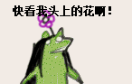看我头上的花QQ表情gif搞笑图片