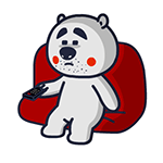 看电视QQ表情gif搞笑图片