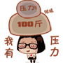 我有100斤压力QQ表情gif搞笑图片
