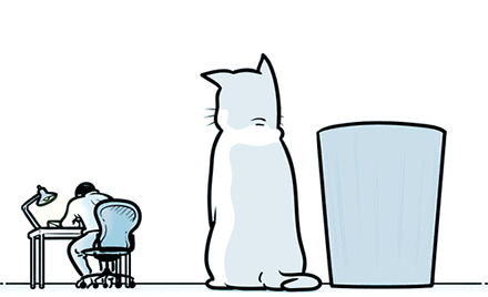 设计师养猫的好处...QQ表情gif搞笑图片