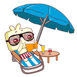 晒太阳QQ表情gif搞笑图片