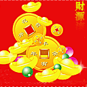 财源滚滚来QQ表情gif搞笑图片