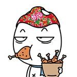 吃鸡腿QQ表情gif搞笑图片