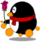 送玫瑰来了！QQ表情gif搞笑图片