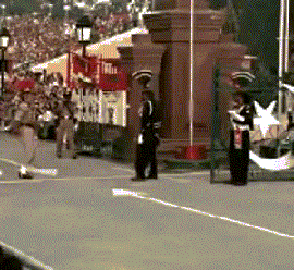 来！为战友的友谊而握手QQ表情gif搞笑图片