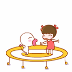 蹦床QQ表情gif搞笑图片