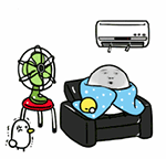 吹空调QQ表情gif搞笑图片