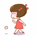 边走边踢QQ表情gif搞笑图片