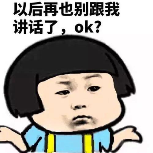 以后再也别跟我讲话了，OK？QQ表情gif搞笑图片