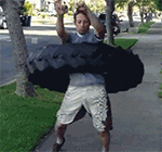 少侠好腰力QQ表情gif搞笑图片