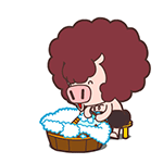 洗衣服QQ表情gif搞笑图片