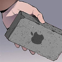 苹果牌砖头爱斗图gif搞笑图片