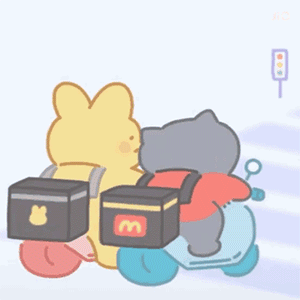 外卖骑手 GIF 动图表情包爱斗图gif搞笑图片