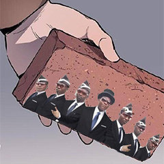 砖头黑人抬棺警告爱斗图gif搞笑图片