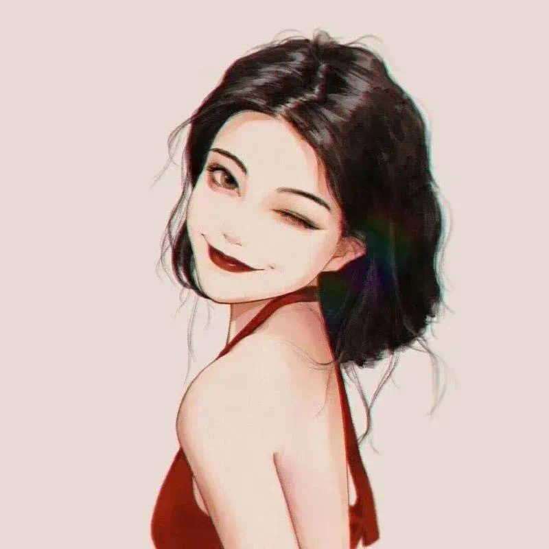 红衣女子女生头像5爱斗图gif搞笑图片