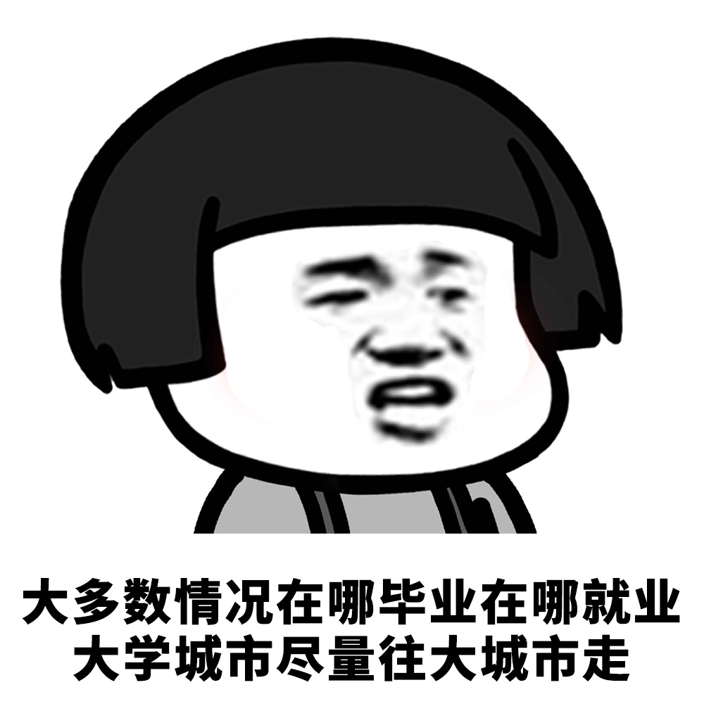 大多数情况在哪毕业在哪就业大学城市尽量往大城市走爱斗图gif搞笑图片