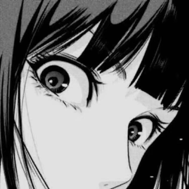 黑白动漫女头爱斗图gif搞笑图片