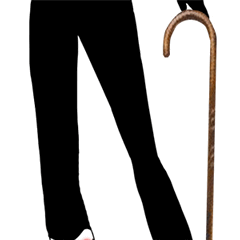 熊猫头拄拐杖爱斗图gif搞笑图片