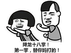 降龙十八掌！第一掌，替你妈打的！爱斗图gif搞笑图片