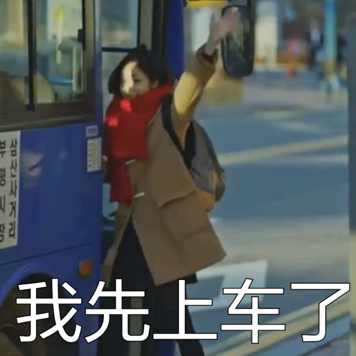 我先上车了爱斗图gif搞笑图片