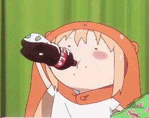 喝可乐 GIF爱斗图gif搞笑图片