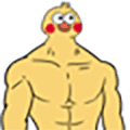 小黄鸡捶胸口爱斗图gif搞笑图片