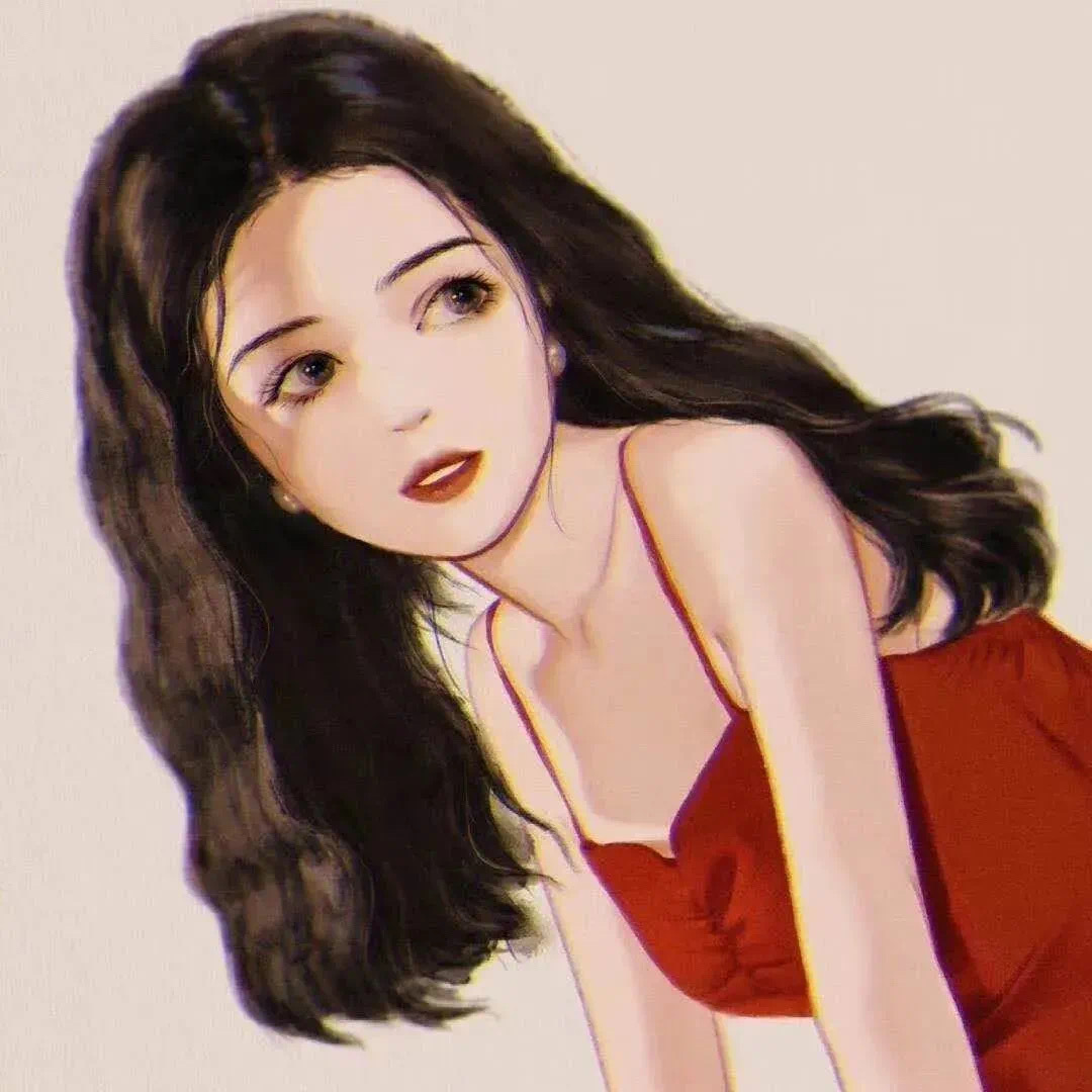 红衣女子女生头像6爱斗图gif搞笑图片