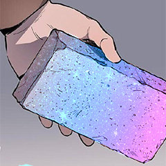 手拿彩色砖头爱斗图gif搞笑图片