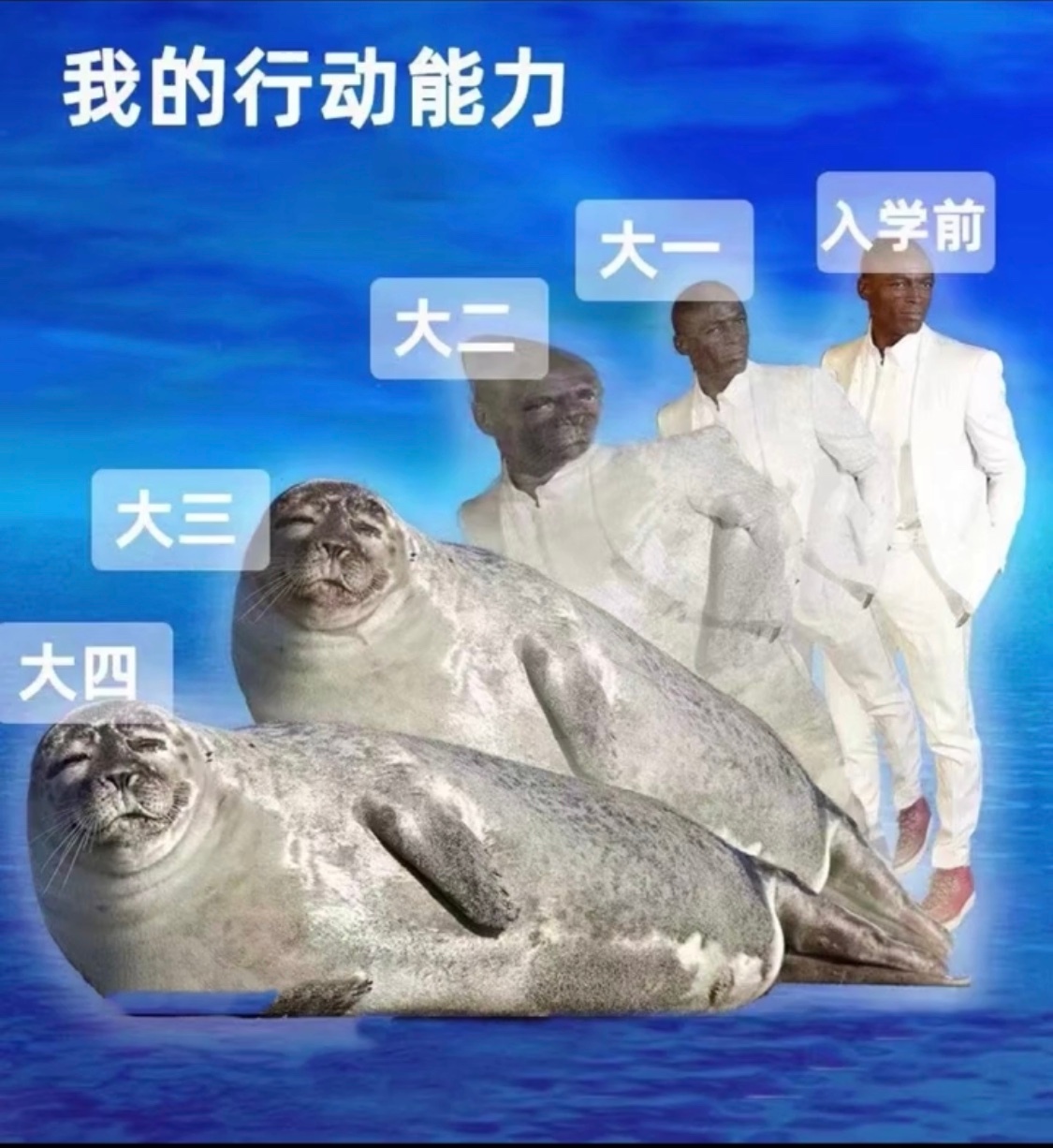 我的行动能力大一入学前大二大三大四爱斗图gif搞笑图片