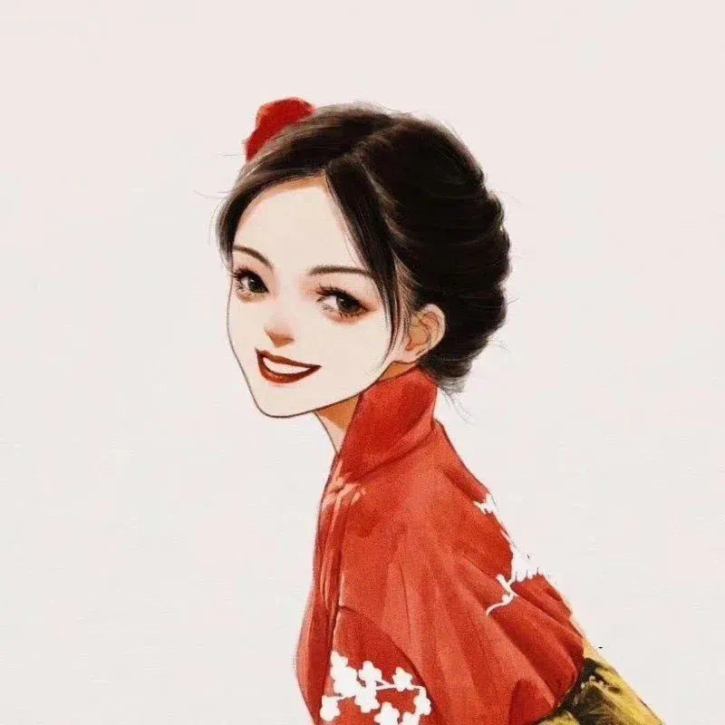 红衣女子女生头像爱斗图gif搞笑图片