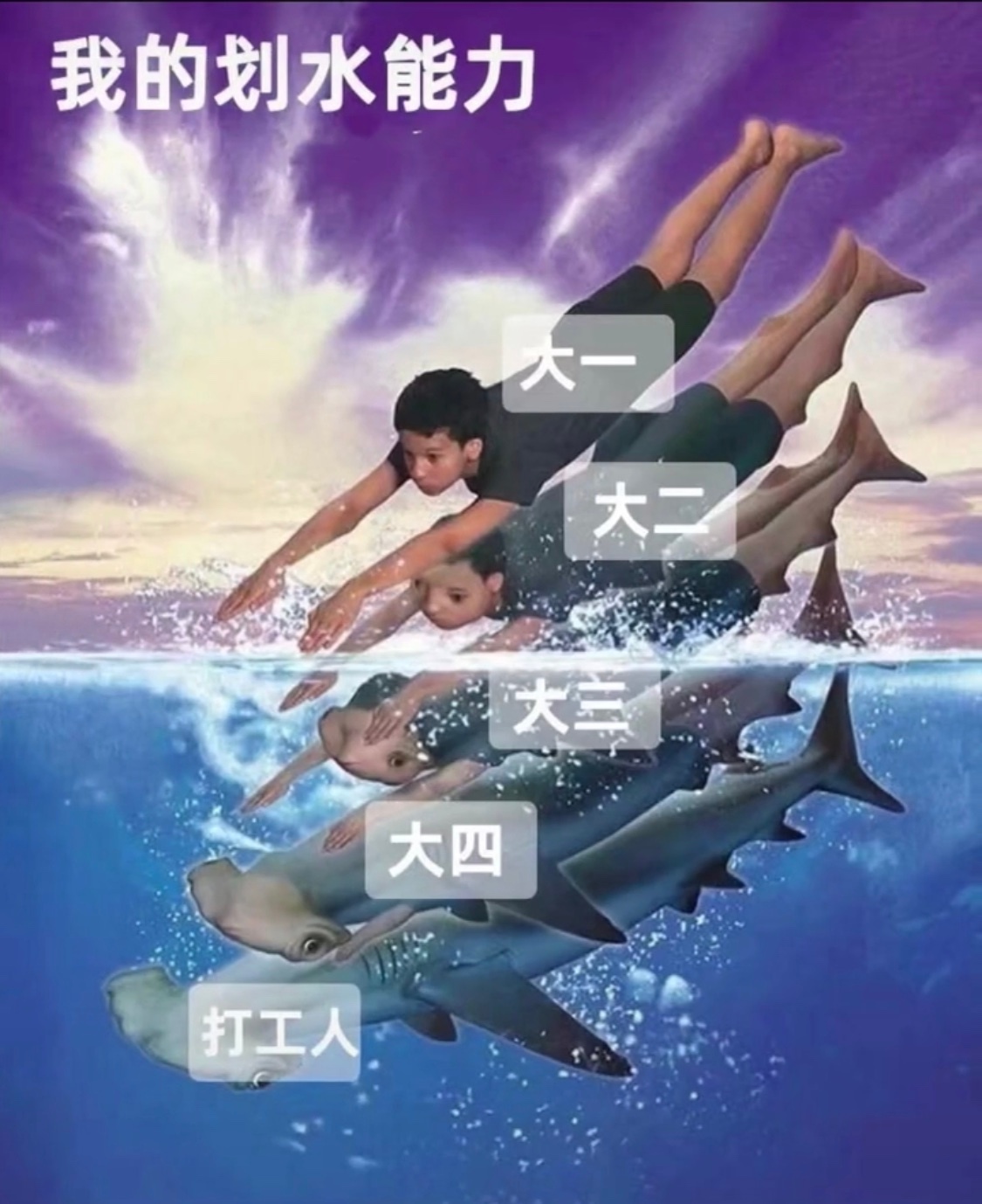 我的划水能力大二大大四打工人爱斗图gif搞笑图片