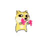 doge小黄狗跳舞爱斗图gif搞笑图片