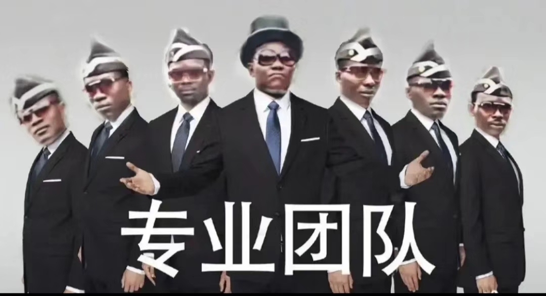 专业团队（黑人抬棺表情包）爱斗图gif搞笑图片