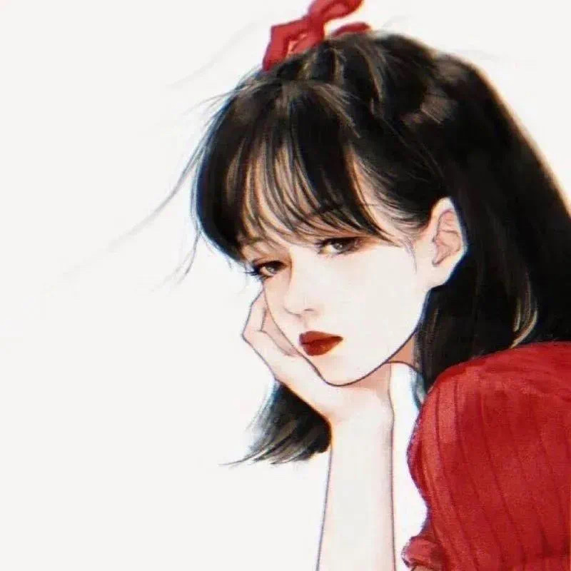 红衣女子头像爱斗图gif搞笑图片
