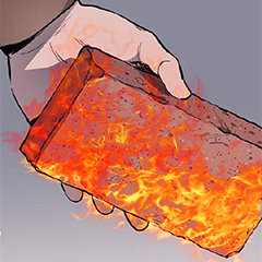 砖头冒火了爱斗图gif搞笑图片