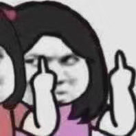 竖中指鄙视爱斗图gif搞笑图片