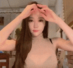 漂亮妹子理一理头发搞笑图吧gif搞笑图片