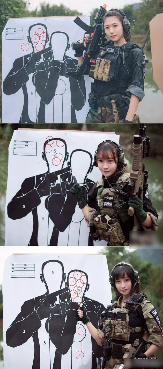 第三位姑娘好枪法，枪枪瞄准人质搞笑图吧gif搞笑图片