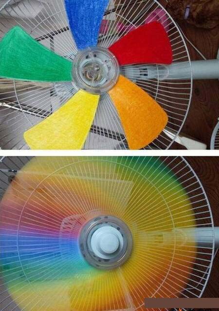 教你制作七彩虹风扇搞笑图吧gif搞笑图片