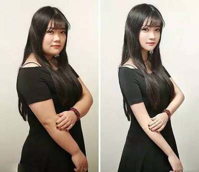 胖子的春天，PS强大技术！搞笑图吧gif搞笑图片