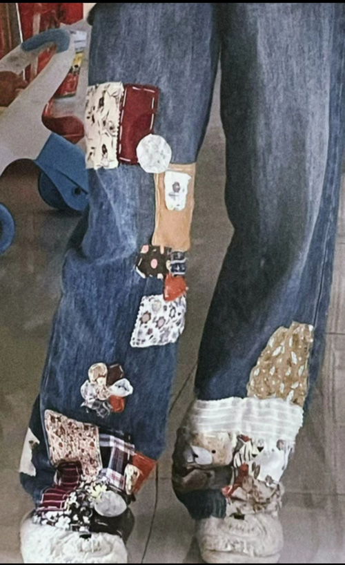 老妈帮我补好的破洞牛仔裤搞笑图吧gif搞笑图片
