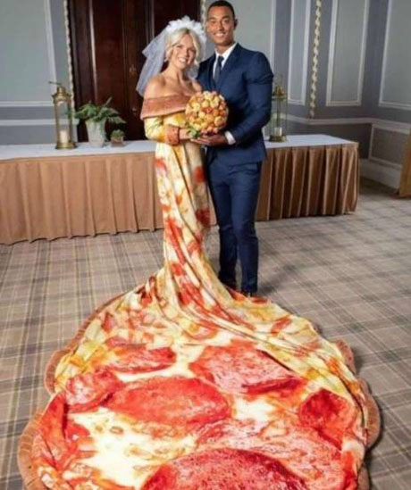 吃货的婚纱裙，是不是很有食欲呢搞笑图吧gif搞笑图片