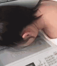 大姐居然能这样玩打印机！搞笑图吧gif搞笑图片