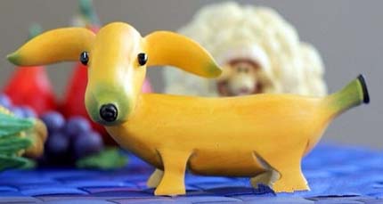 可爱香蕉小狗狗搞笑图吧gif搞笑图片