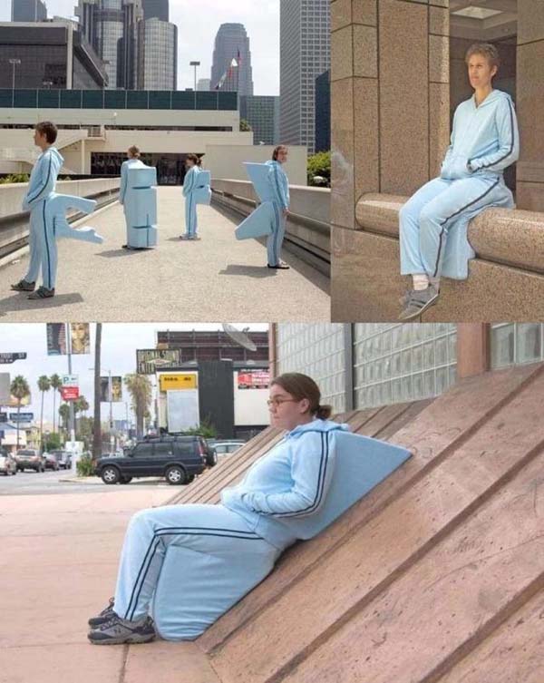 构思不错的随身沙发，凳子搞笑图吧gif搞笑图片