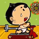 在跑步机上跑步可爱趣图gif搞笑图片