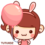 爱玩汽球的兔兔小女生可爱趣图gif搞笑图片