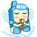 手机宝宝学和尚念经可爱趣图gif搞笑图片